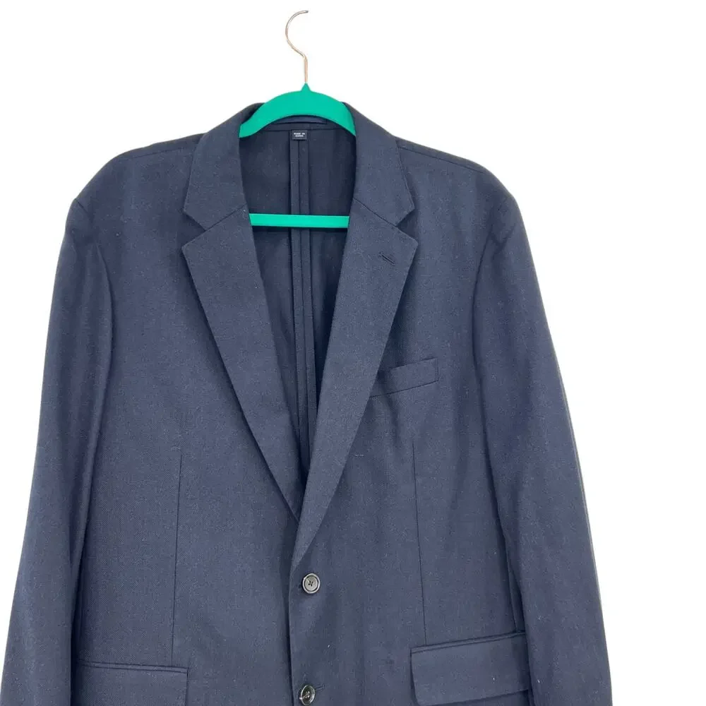 J. Crew Ludlow Slim-fit suit jacket English cotton-wool blend Navy Blue Size 44R
